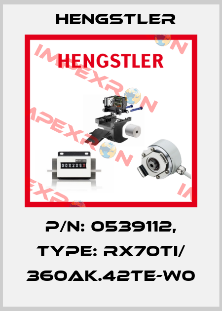 p/n: 0539112, Type: RX70TI/ 360AK.42TE-W0 Hengstler