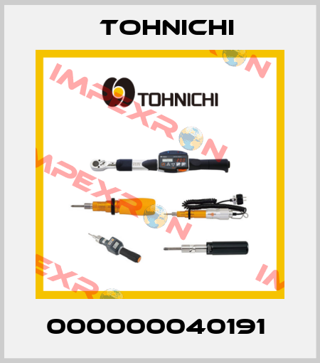 000000040191  Tohnichi