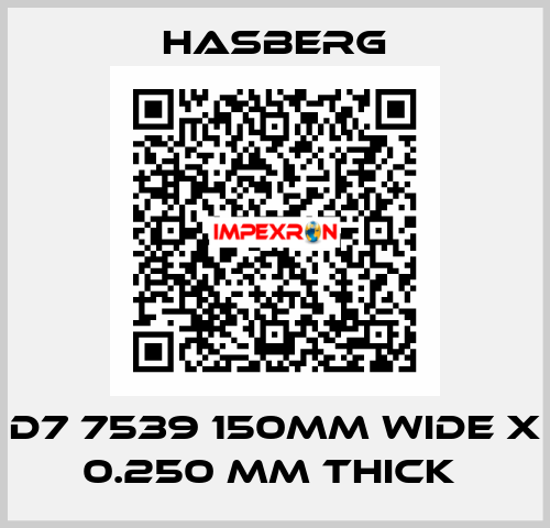 D7 7539 150MM WIDE X 0.250 MM THICK  Hasberg