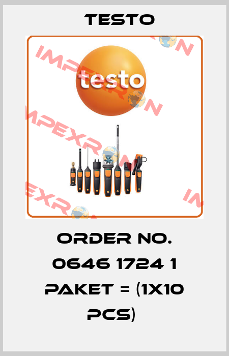 Order No. 0646 1724 1 paket = (1x10 pcs)  Testo