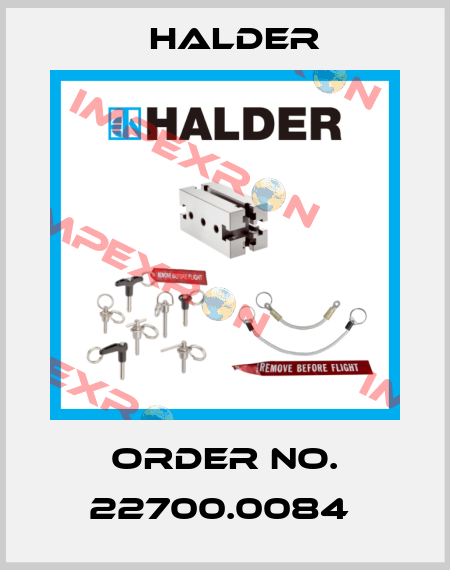 Order No. 22700.0084  Halder