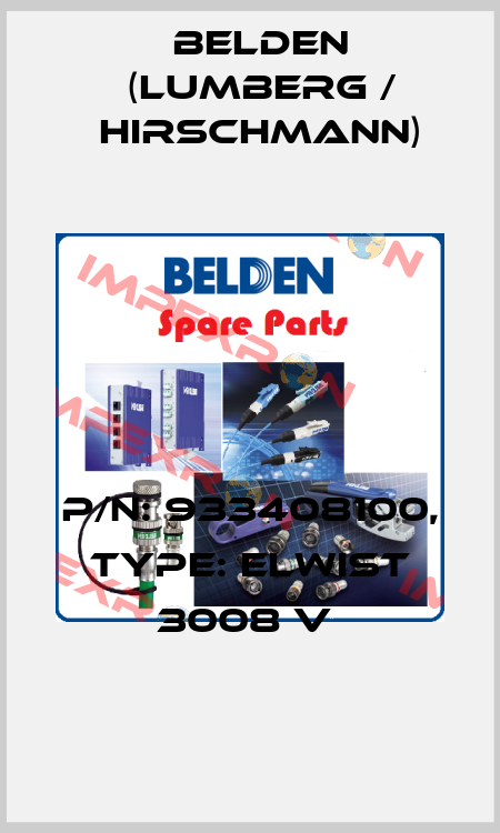 P/N: 933408100, Type: ELWIST 3008 V  Belden (Lumberg / Hirschmann)