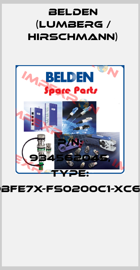 P/N: 934562045, Type: GAN-DBFE7X-FS0200C1-XC607-AD  Belden (Lumberg / Hirschmann)