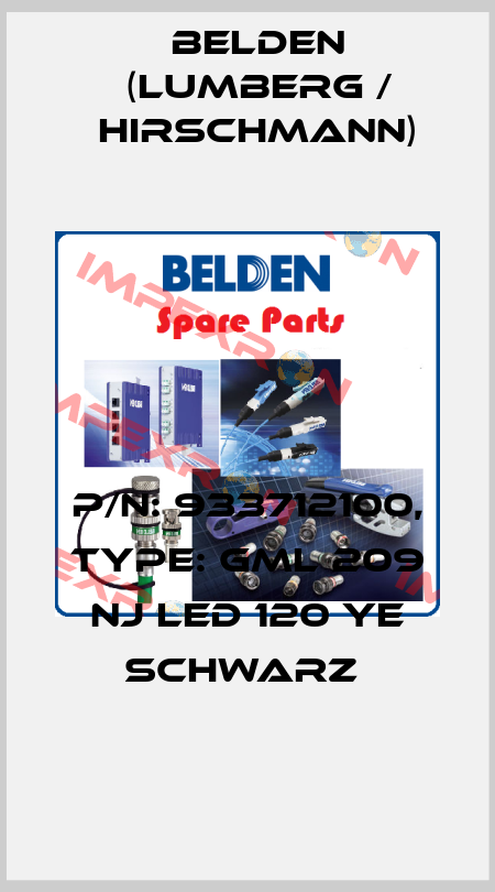 P/N: 933712100, Type: GML 209 NJ LED 120 YE schwarz  Belden (Lumberg / Hirschmann)