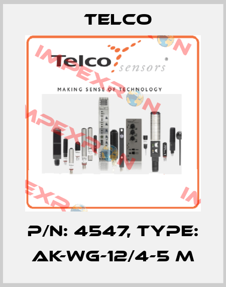 p/n: 4547, Type: AK-WG-12/4-5 m Telco