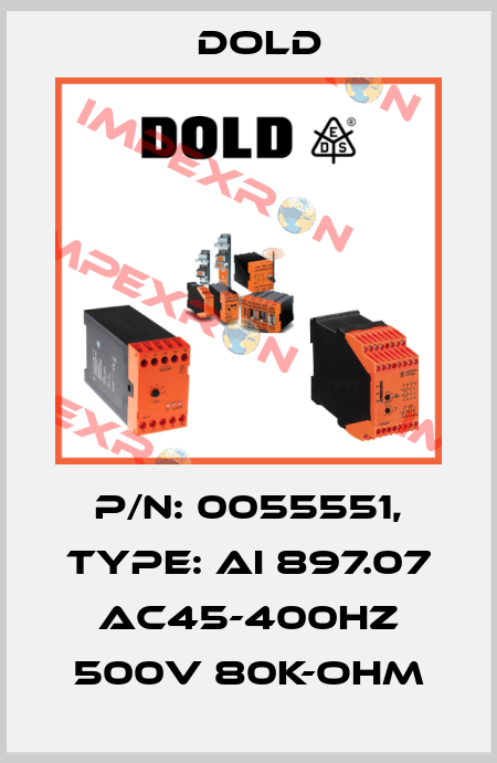 p/n: 0055551, Type: AI 897.07 AC45-400HZ 500V 80K-OHM Dold