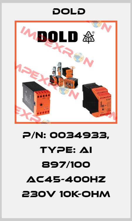 p/n: 0034933, Type: AI 897/100 AC45-400HZ 230V 10K-OHM Dold