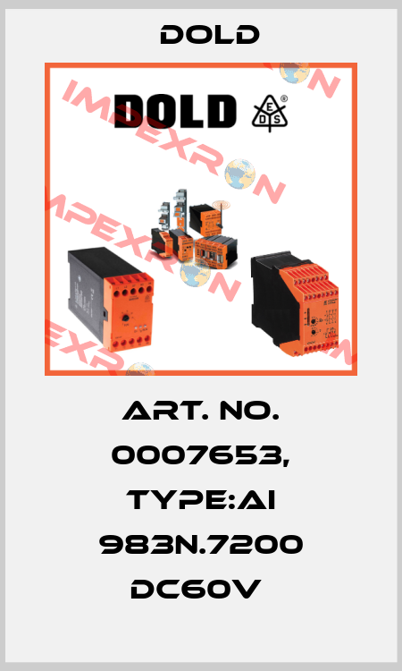Art. No. 0007653, Type:AI 983N.7200 DC60V  Dold