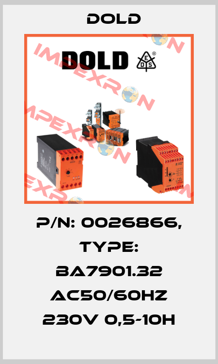 p/n: 0026866, Type: BA7901.32 AC50/60HZ 230V 0,5-10H Dold
