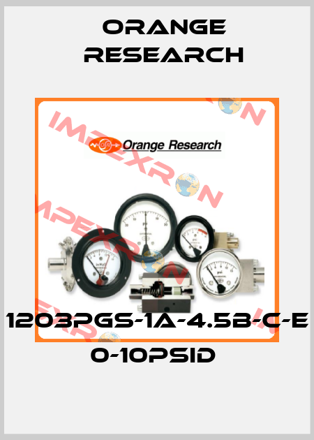 1203PGS-1A-4.5B-C-E  0-10PSID  Orange Research