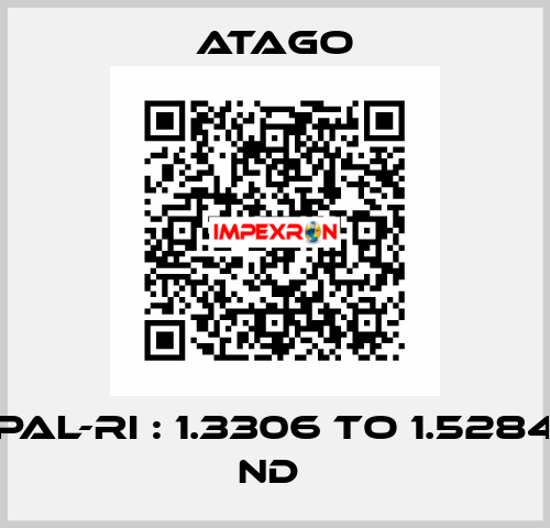 PAL-RI : 1.3306 to 1.5284 nD  ATAGO