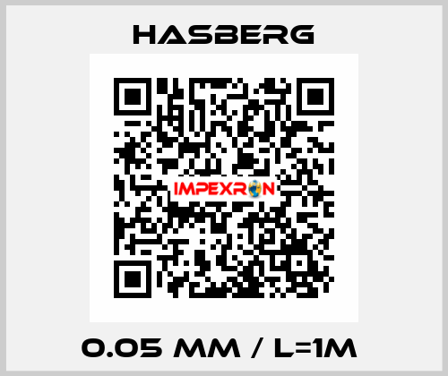 0.05 mm / L=1m  Hasberg