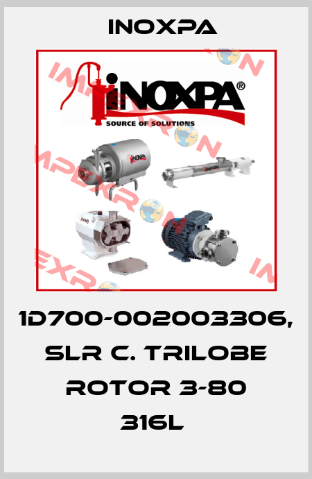 1D700-002003306, SLR C. TRILOBE ROTOR 3-80 316L  Inoxpa