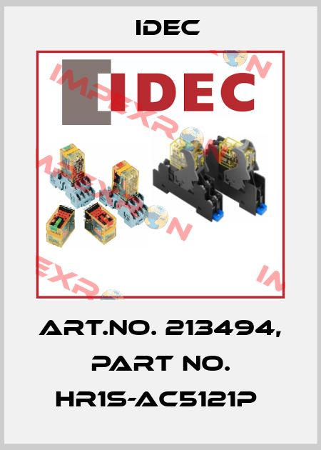 Art.No. 213494, Part No. HR1S-AC5121P  Idec
