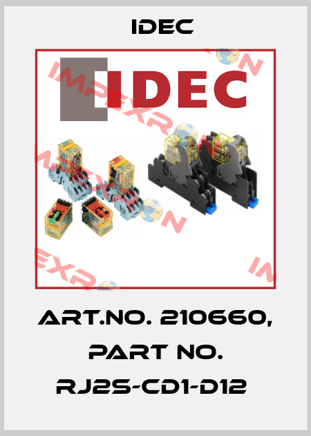 Art.No. 210660, Part No. RJ2S-CD1-D12  Idec