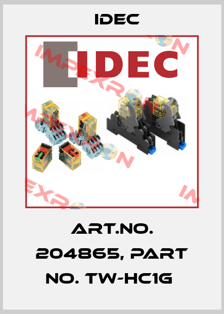 Art.No. 204865, Part No. TW-HC1G  Idec