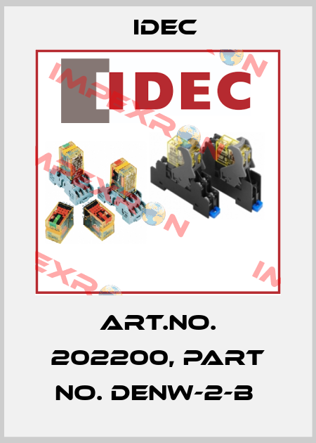 Art.No. 202200, Part No. DENW-2-B  Idec