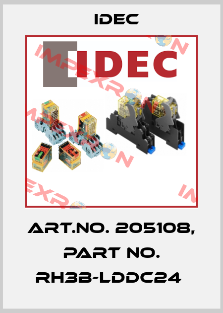 Art.No. 205108, Part No. RH3B-LDDC24  Idec