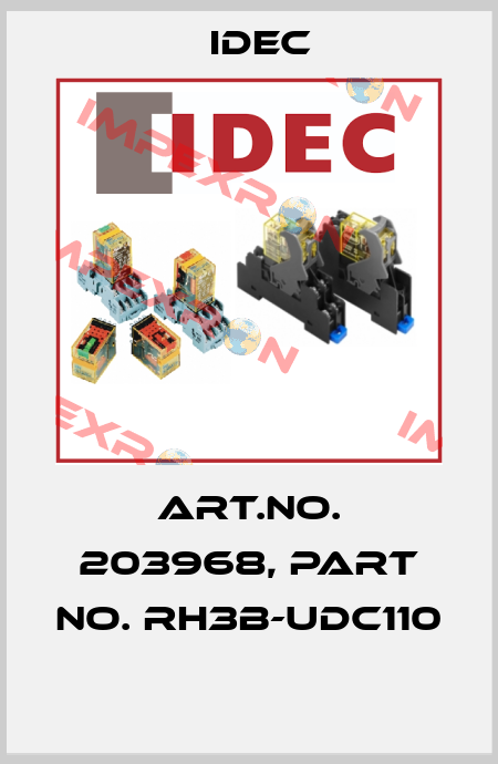 Art.No. 203968, Part No. RH3B-UDC110  Idec