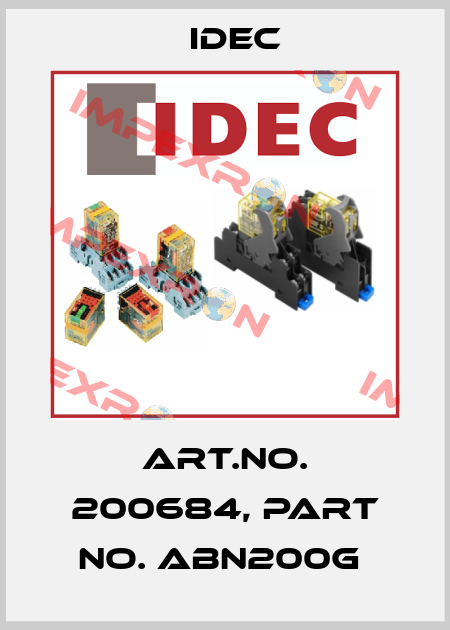 Art.No. 200684, Part No. ABN200G  Idec