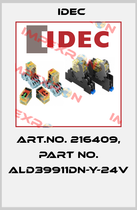 Art.No. 216409, Part No. ALD39911DN-Y-24V  Idec