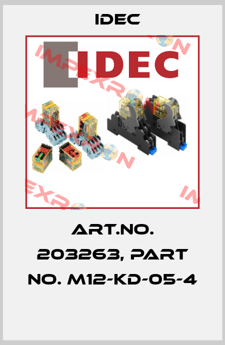 Art.No. 203263, Part No. M12-KD-05-4  Idec