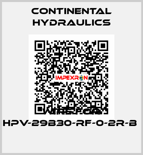 wire for HPV-29B30-RF-0-2R-B  Continental Hydraulics