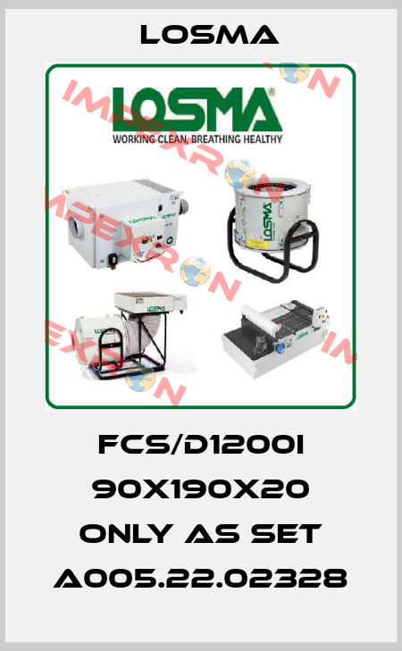 FCS/D1200I 90X190X20 only as set A005.22.02328 Losma