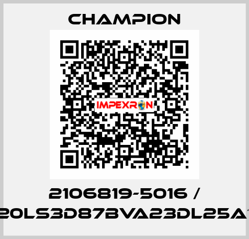 2106819-5016 / G20LS3D87BVA23DL25A10 Champion
