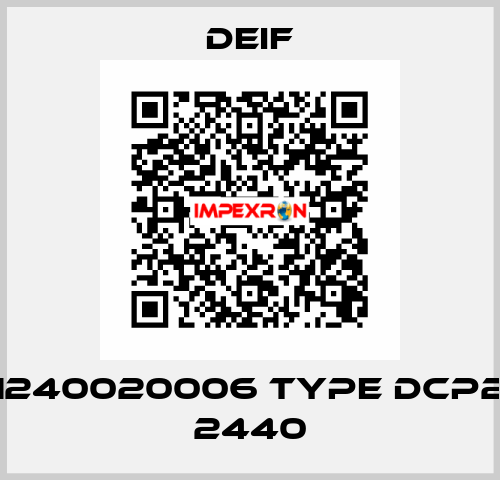 1240020006 Type DCP2 2440 Deif