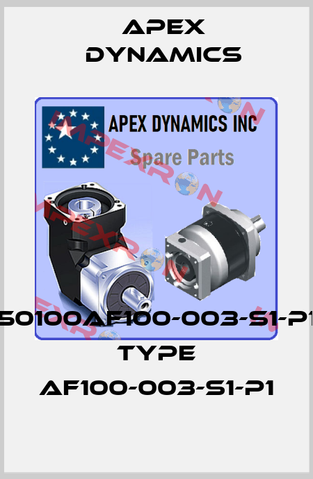 50100AF100-003-S1-P1 Type AF100-003-S1-P1 Apex Dynamics