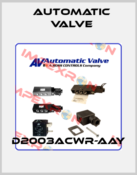D2003ACWR-AAY Automatic Valve