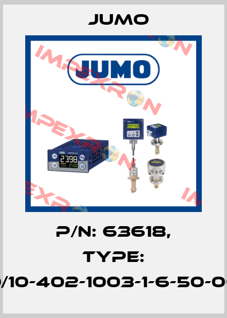 p/n: 63618, Type: 902130/10-402-1003-1-6-50-000/000 Jumo