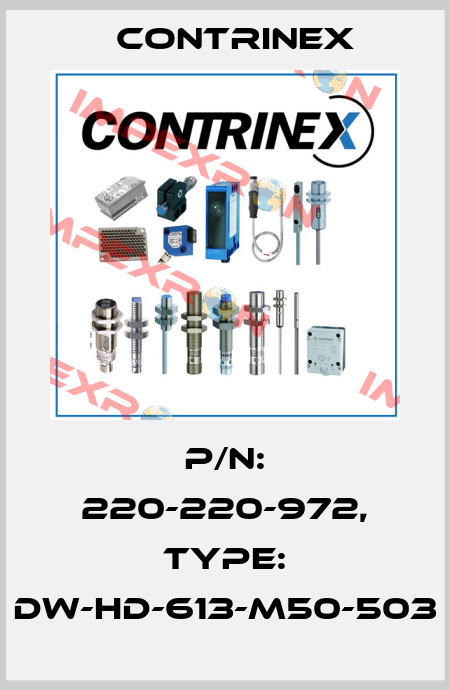 p/n: 220-220-972, Type: DW-HD-613-M50-503 Contrinex
