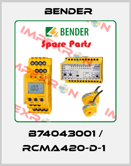 B74043001 / RCMA420-D-1  Bender