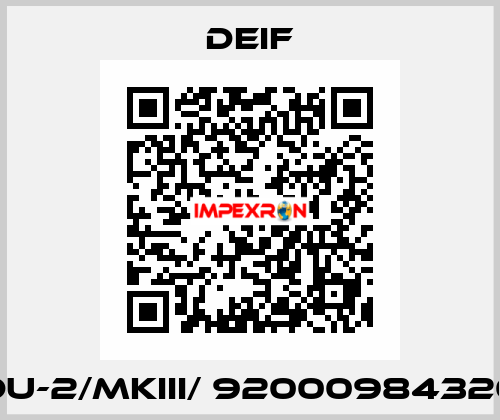 DU-2/MKIII/ 92000984320 Deif