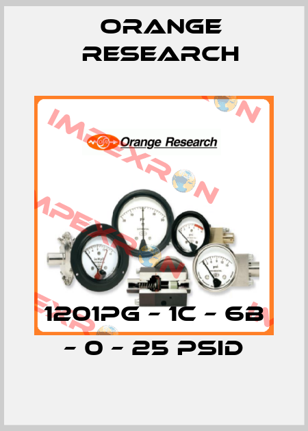 1201PG – 1C – 6B – 0 – 25 psid Orange Research