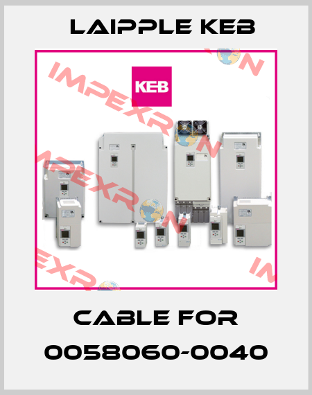 cable for 0058060-0040 LAIPPLE KEB