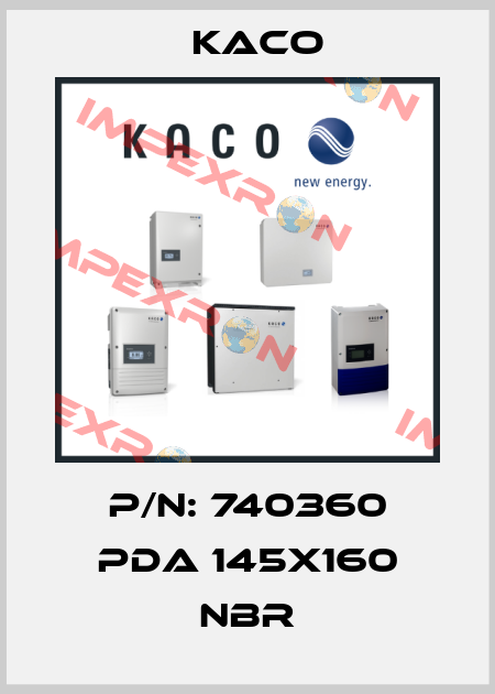 P/N: 740360 PDA 145x160 NBR Kaco