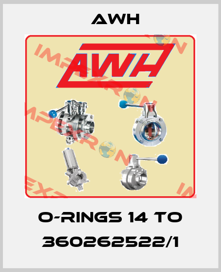 O-rings 14 to 360262522/1 Awh