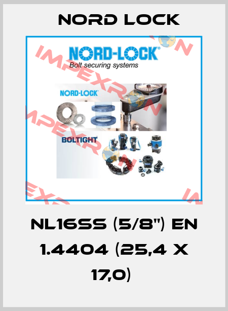 NL16SS (5/8") EN 1.4404 (25,4 x 17,0)  Nord Lock
