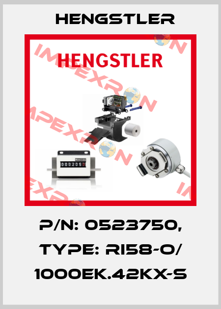 p/n: 0523750, Type: RI58-O/ 1000EK.42KX-S Hengstler