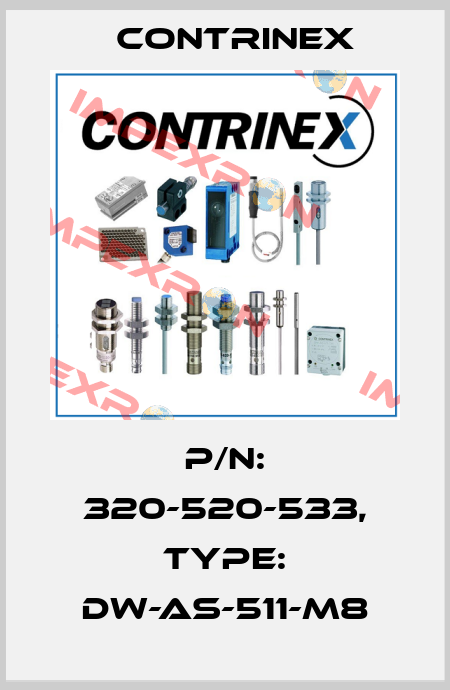 p/n: 320-520-533, Type: DW-AS-511-M8 Contrinex