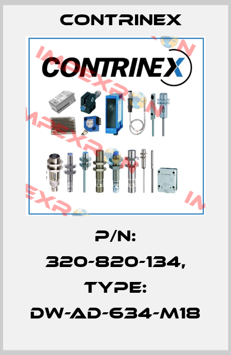 p/n: 320-820-134, Type: DW-AD-634-M18 Contrinex