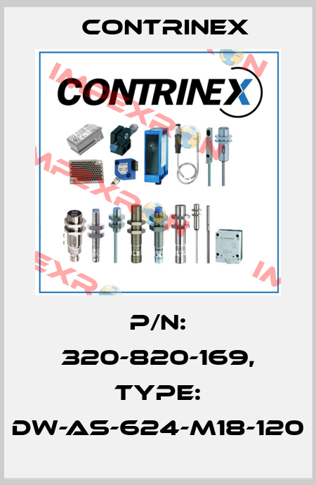 p/n: 320-820-169, Type: DW-AS-624-M18-120 Contrinex