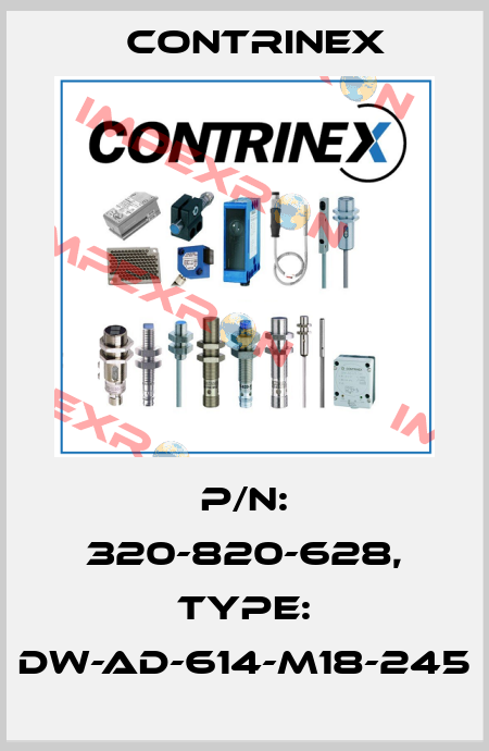 p/n: 320-820-628, Type: DW-AD-614-M18-245 Contrinex