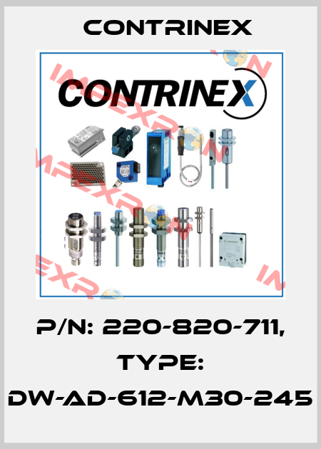p/n: 220-820-711, Type: DW-AD-612-M30-245 Contrinex