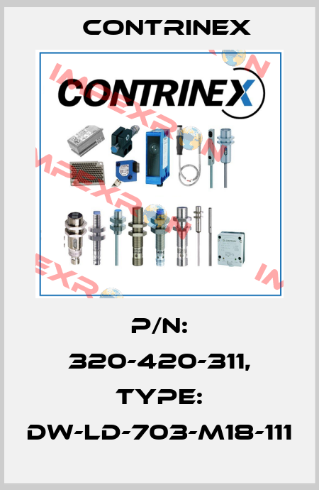 p/n: 320-420-311, Type: DW-LD-703-M18-111 Contrinex