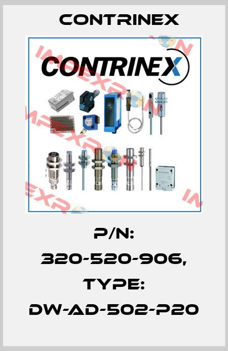p/n: 320-520-906, Type: DW-AD-502-P20 Contrinex