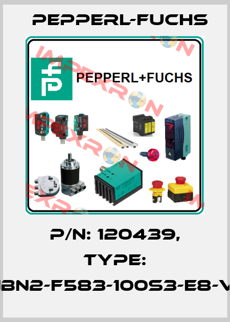 P/N: 120439, Type: NBN2-F583-100S3-E8-V1 Pepperl-Fuchs